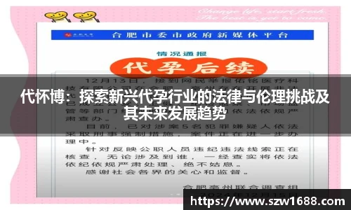 代怀博:探索新兴代孕行业的法律与伦理挑战及其未来发展趋势